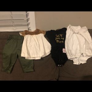 12 piece assorted 3-3/6 month baby clothes